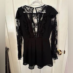 NA-KD Lace Dress - Black